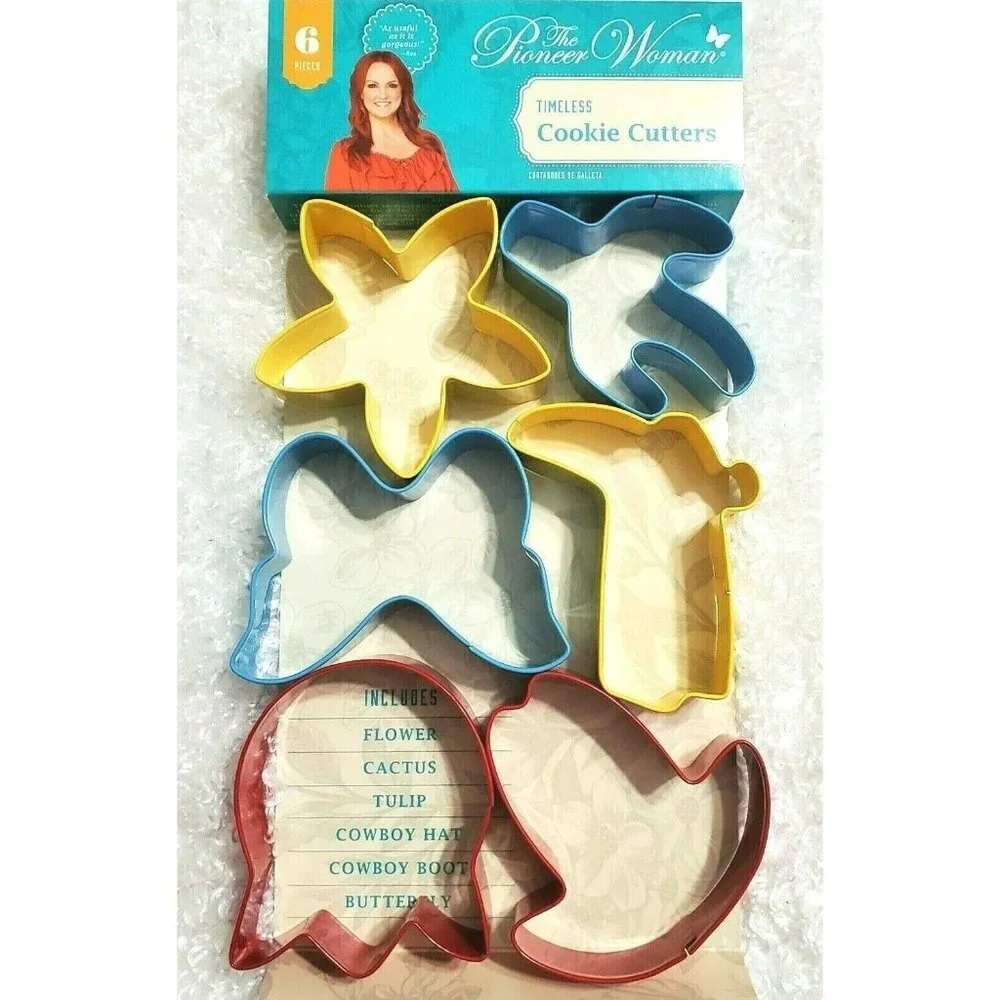 New Pioneer Woman Cookie Cutters Southwest Flower Cactus Cowboy Hat Boot Crafts